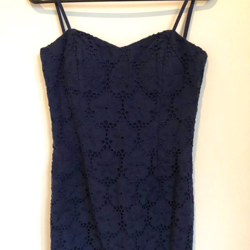 Lilly Pulitzer Spaghetti Strap Navy Dress Size 2